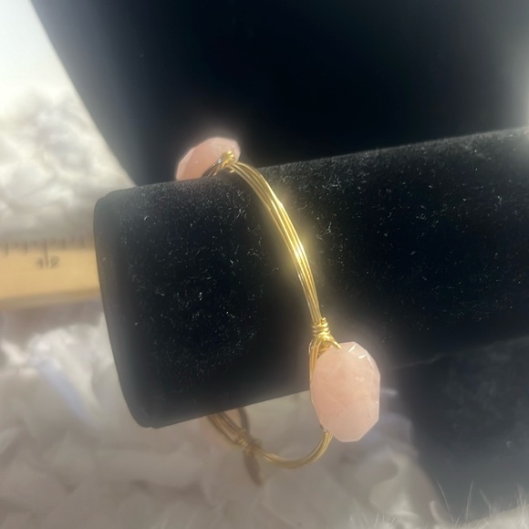 Bourbon and Boweties Pink Oval Quartz Bangle - Picture 4 of 7